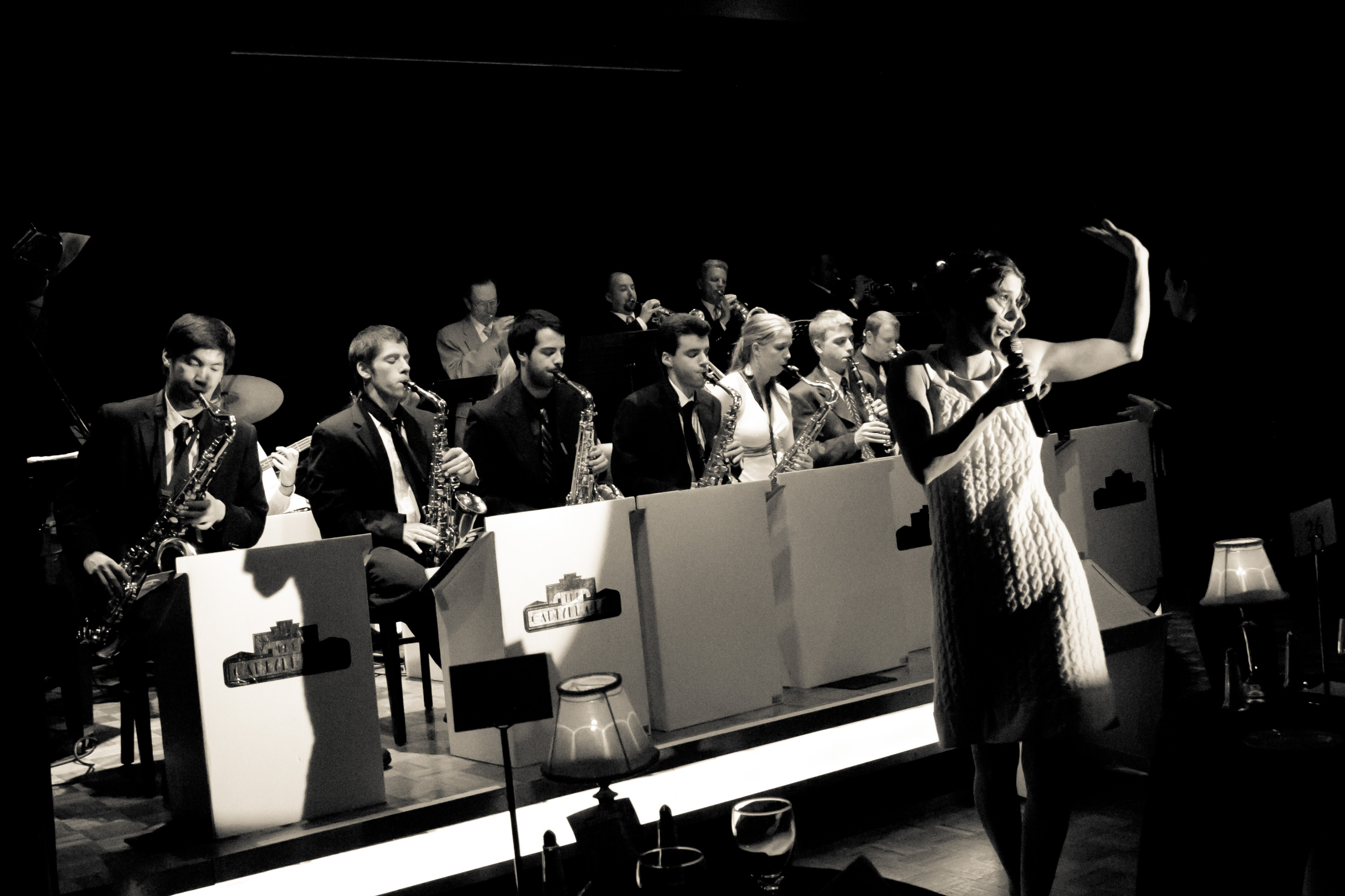 Backstage photo of NOVA Jazz Band