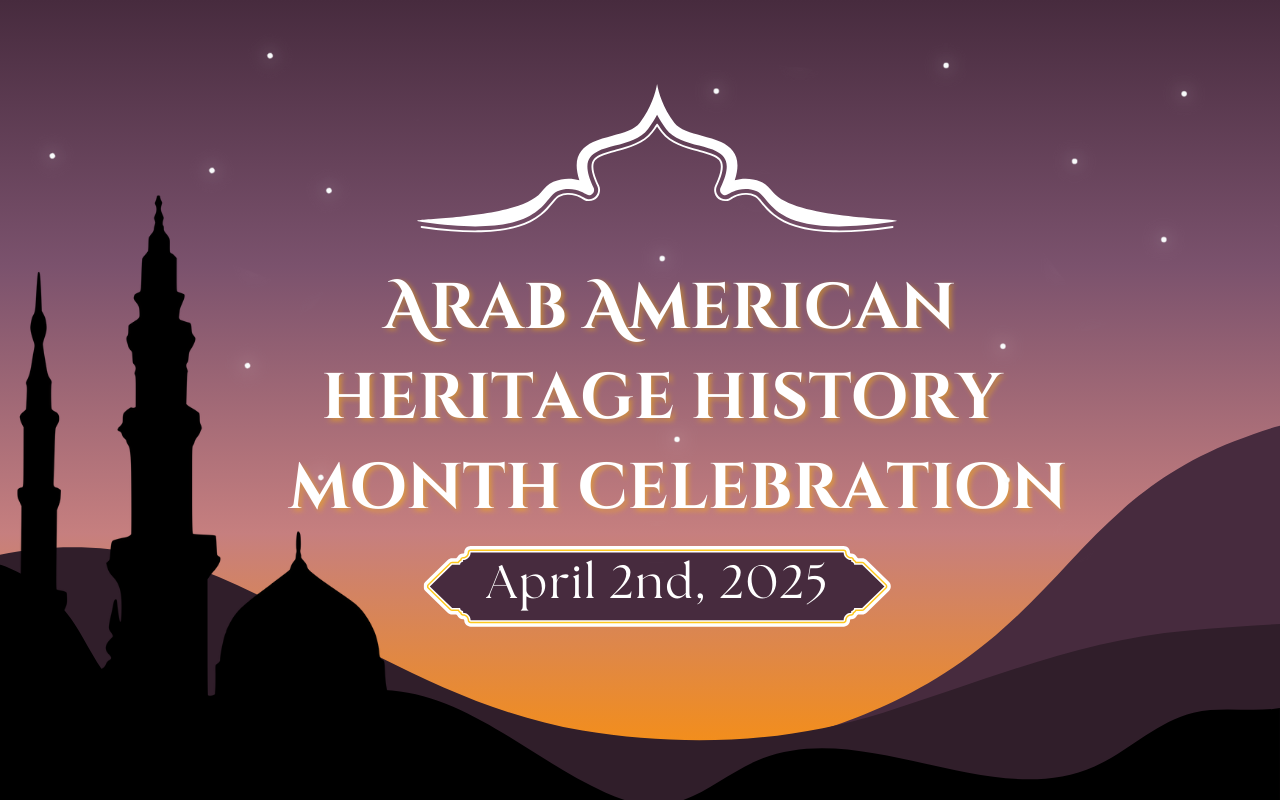 Banner for Arab Heritage Month event.