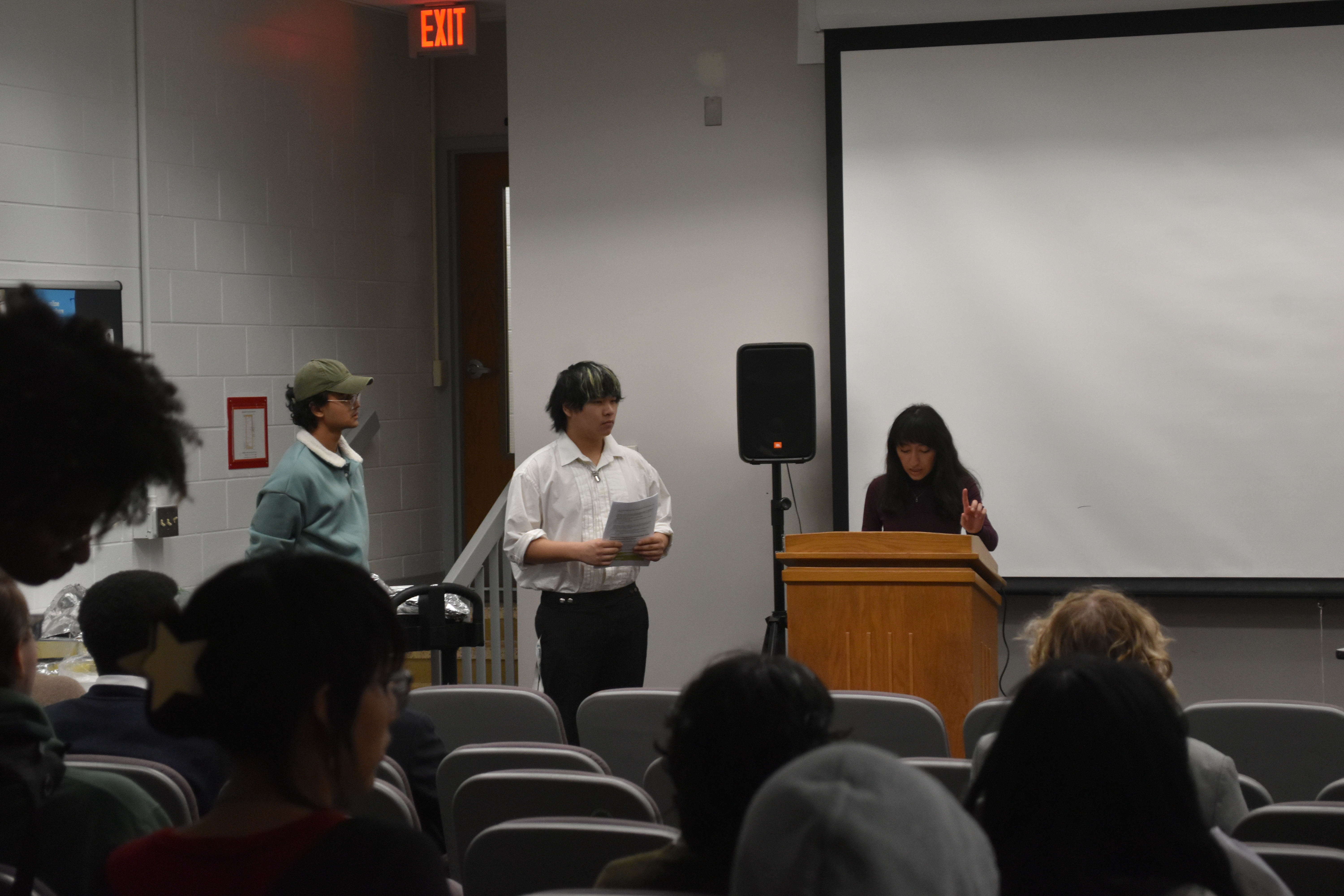 Debate night students debating