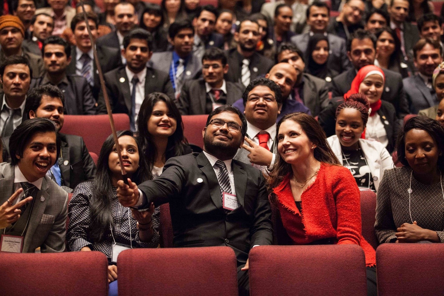 Assistant Secretary, Evan Ryan poses for a selfie with the CCI students.