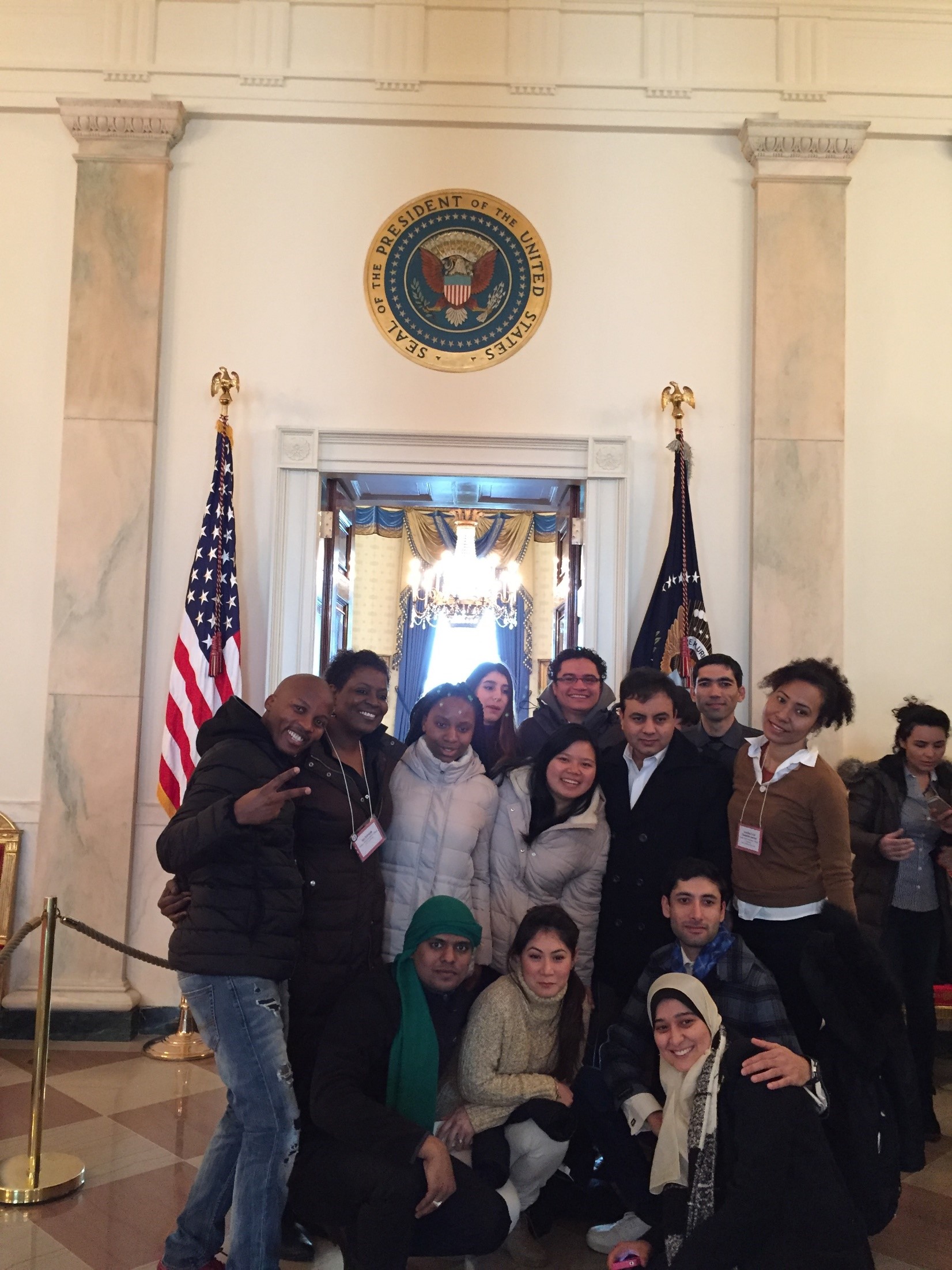 The CCI group visiting the White House