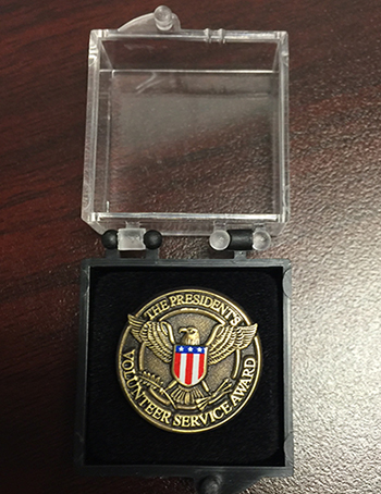 Keerthi Magi’s volunteer service award