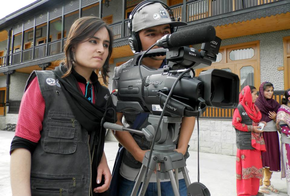 Youth Eye participants record a talk show as part of their training experience. The Youth Eye project was established by 2010-11 CCI alumnus Amin Muhammad to inspire young people in the community to engage in citizen journalism.