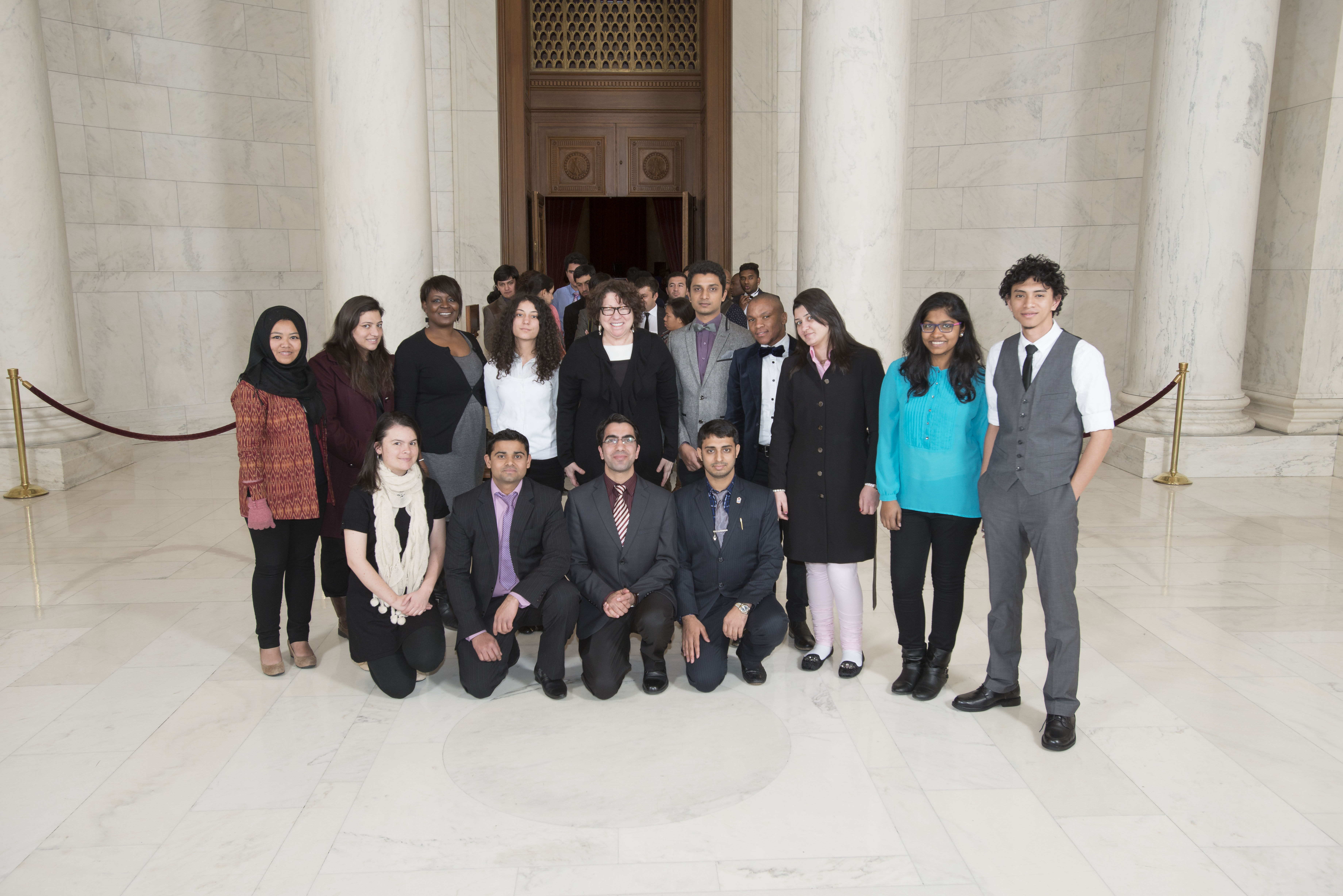 Muhammad with his CCI Bunker Hill Community College 2014-15 cohort at the Supreme Court.