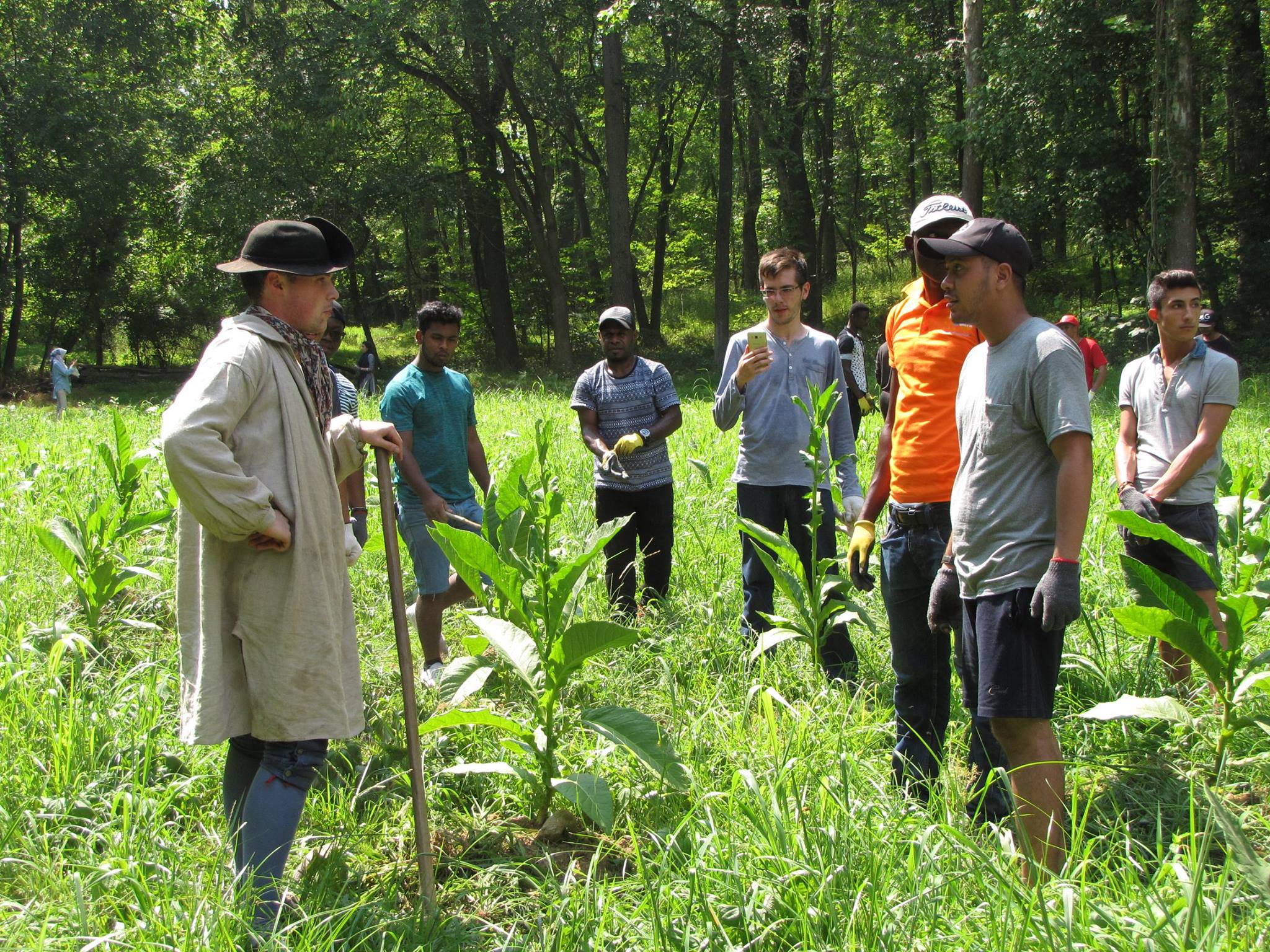 The 2017-2018 CCI participants at Northern Virginia Community College’s Annandale and Alexandria campuses learned about U.S. history while volunteering to help maintain U.S. National park, Claude Moore Colonial Farm.