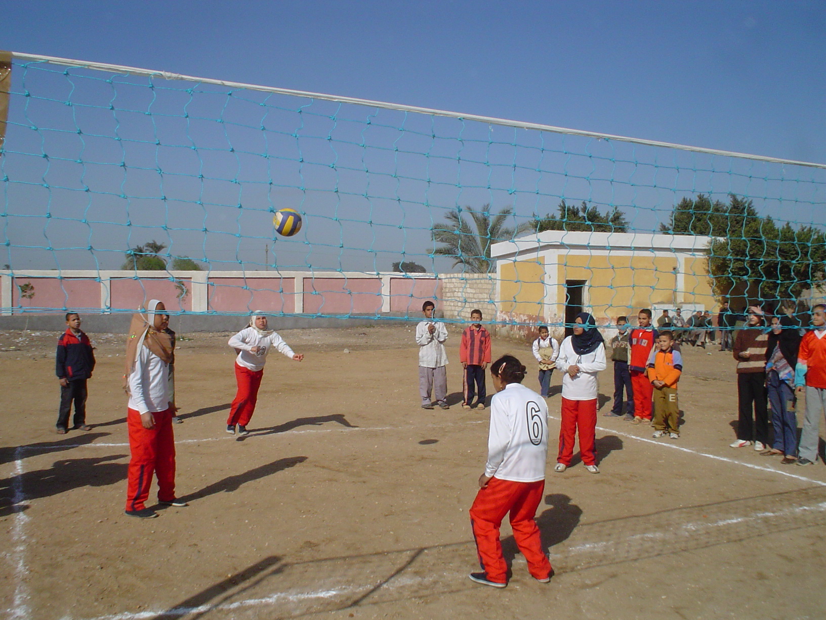 Egyptian girls playing volley ball