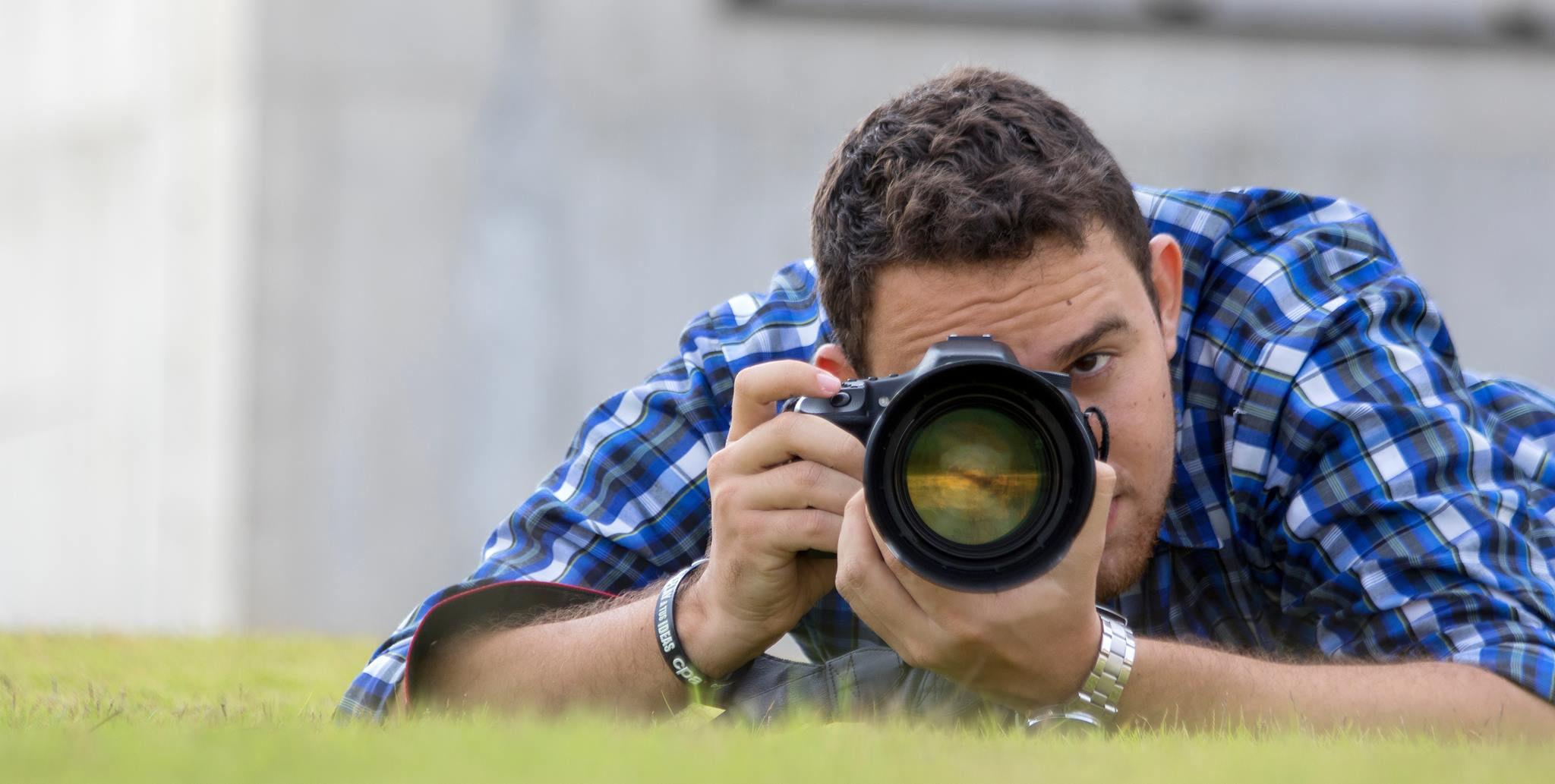 Moises Gomez with camera