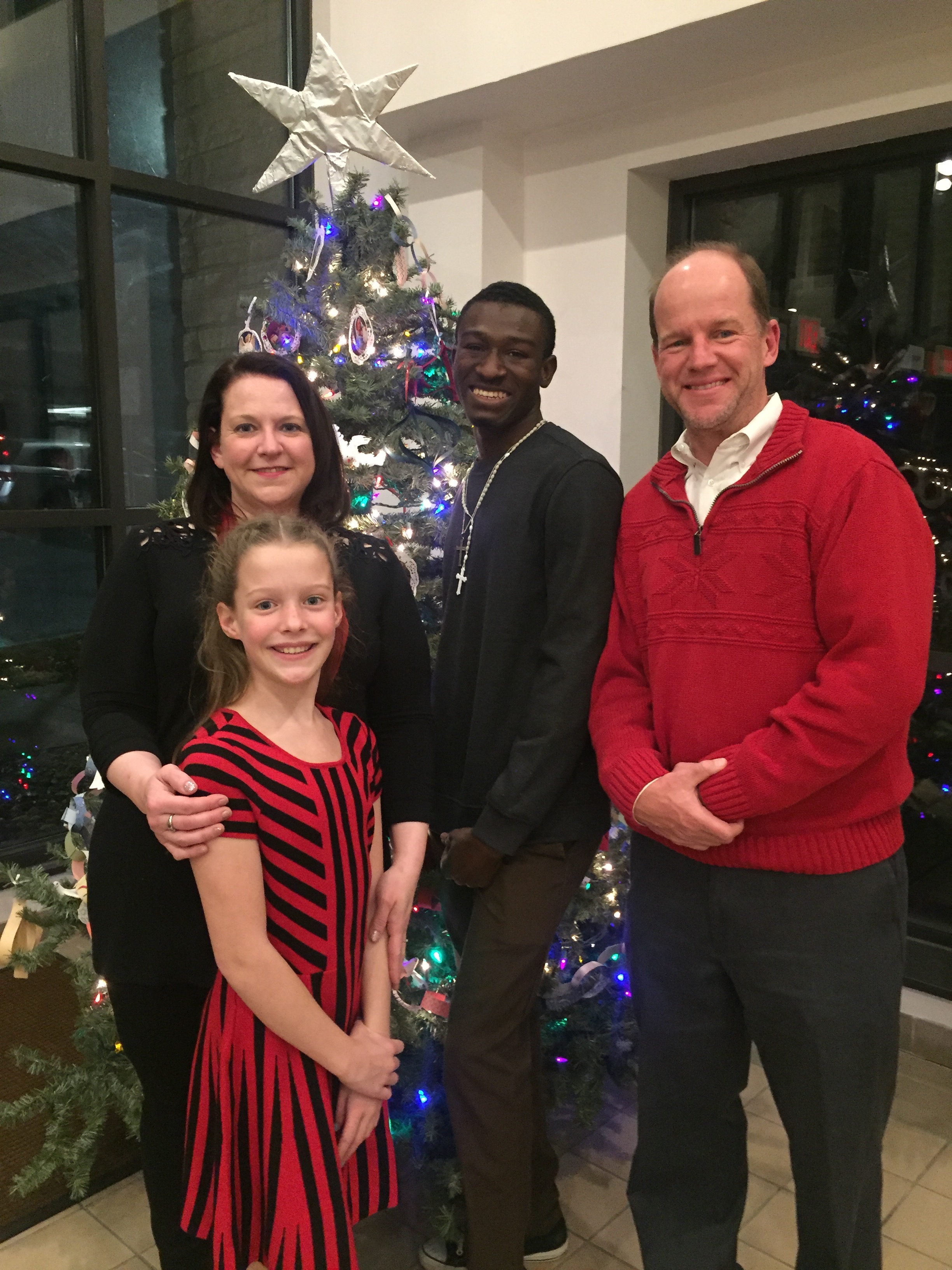 Ebenezer with Social Host family
