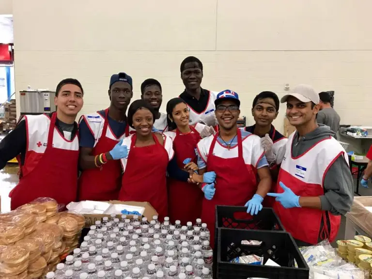 CCI participants at Houston Community College volunteered with the American Red Cross to help provide aid to local community members affected by Hurricane Harvey.