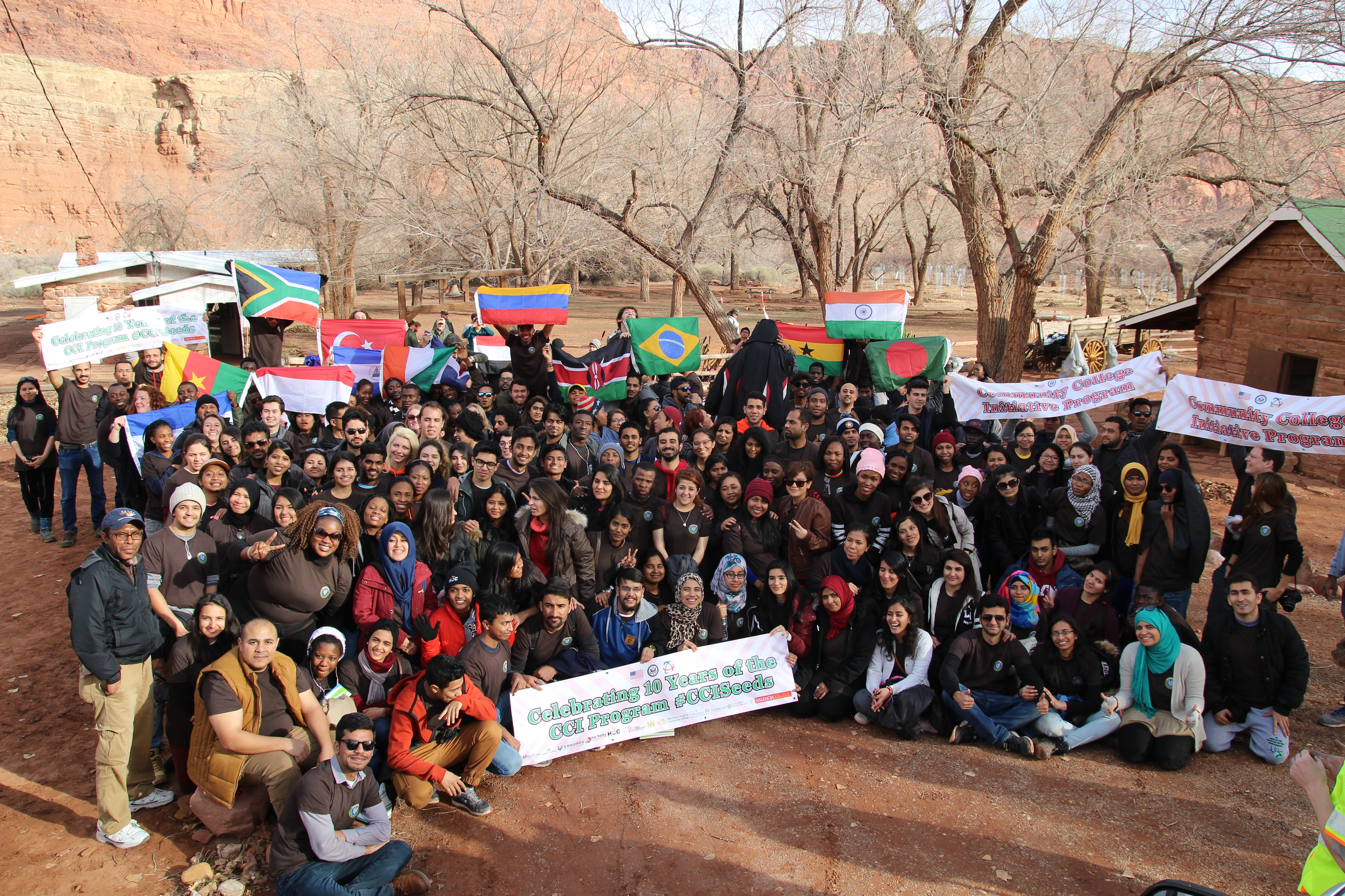 All 210 2016-2017 CCI Program students after their day of service at Lonely Dell Ranch in Glen Canyon National Recreation Area.