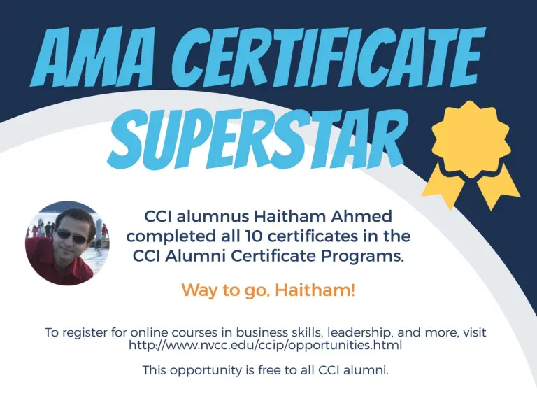 AMA Certificate Superstar Haitham Ahmed