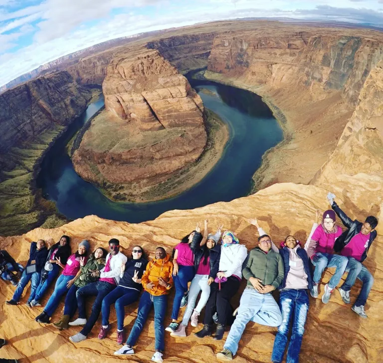 Group photo at Horsehoe Bend