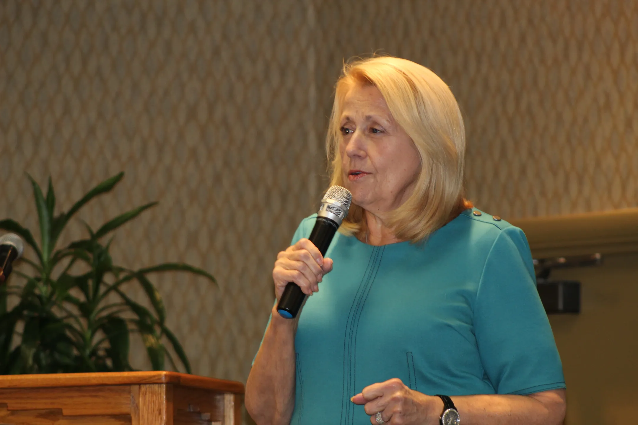 President and CEO of Goodwill Industries of Greater Grand Rapids, Kathy Crosby, was the motivational speaker for the 2018 Pathways to Success Program.