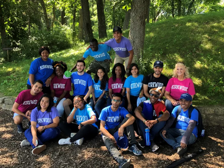 CCI participants from Kirkwood Community College at Effigy Mounds National Monument in Iowa
