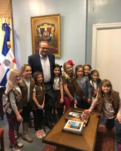Thanks to CCI participant Marlin’s internship connections, the Girl Scouts Troop met with Jose Tomas Perez, Ambassador of the Dominican Republic in the U.S.