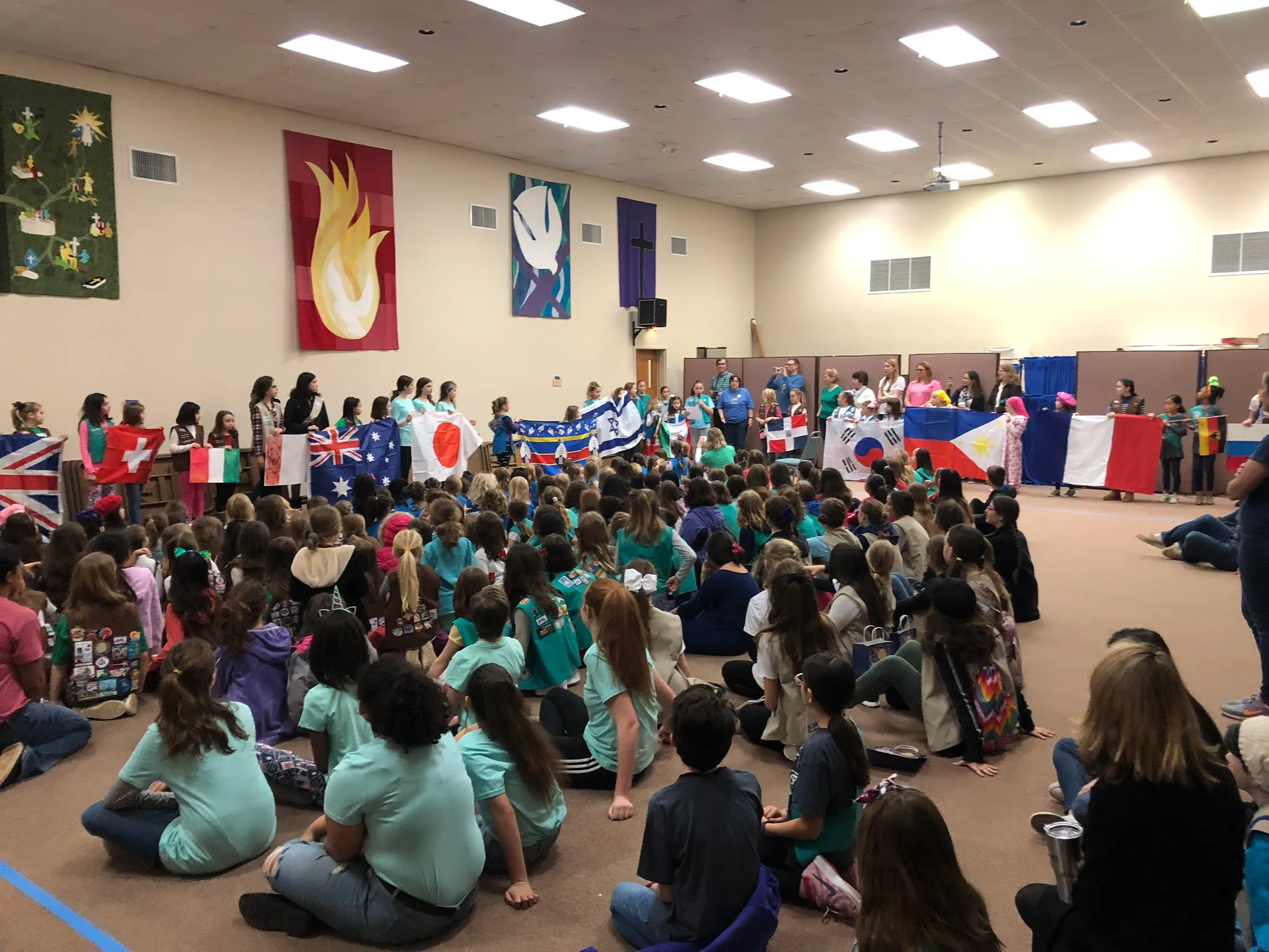 Over 200 Girl Scouts gathered together to celebrate World Thinking Day 2019.