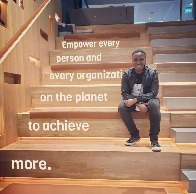Gomolemo at the Microsoft Student Partners Summit in Amsterdam.