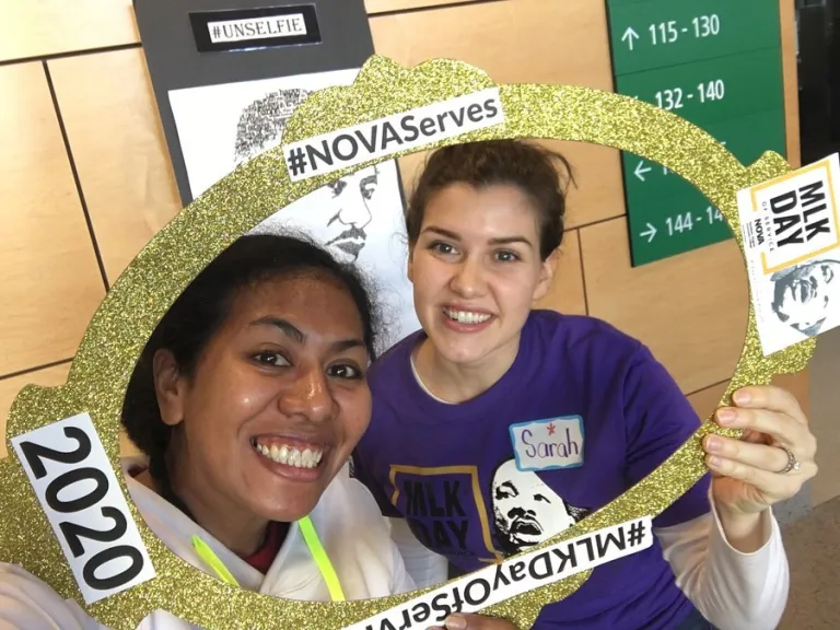 At Northern Virginia Community College, CCI participants helped register volunteers for the College’s MLK Day of Service event.