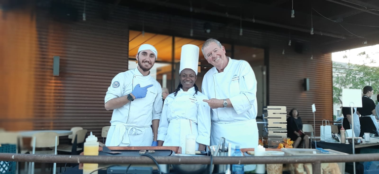 Two CCI students practiced their culinary skills while studying culinary arts at Scottsdale Community College