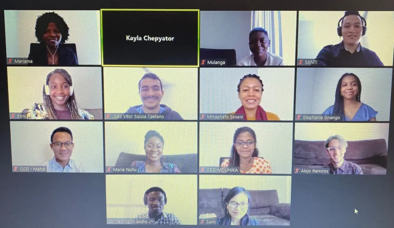 The 2020-2021 CCI cohort at College of DuPage group photo over Zoom