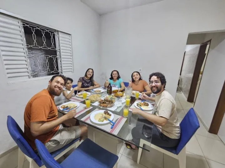 Moises with his CCI roommate, Leon, in Brazil
