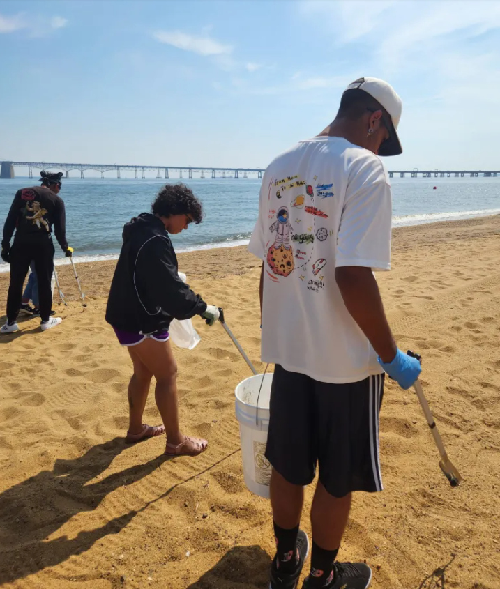 The NOVA, Annandale Cohort Picks Up Litter at Sandy Point State Park in Maryland