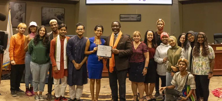 The Valencia College cohort celebrated IEW at the Orange County Diwali Festival of Lights Celebration