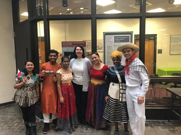 At Bunker Hill Community College, CCI participants from Colombia, India, Indonesia, and South Africa performed native folk dances and music.