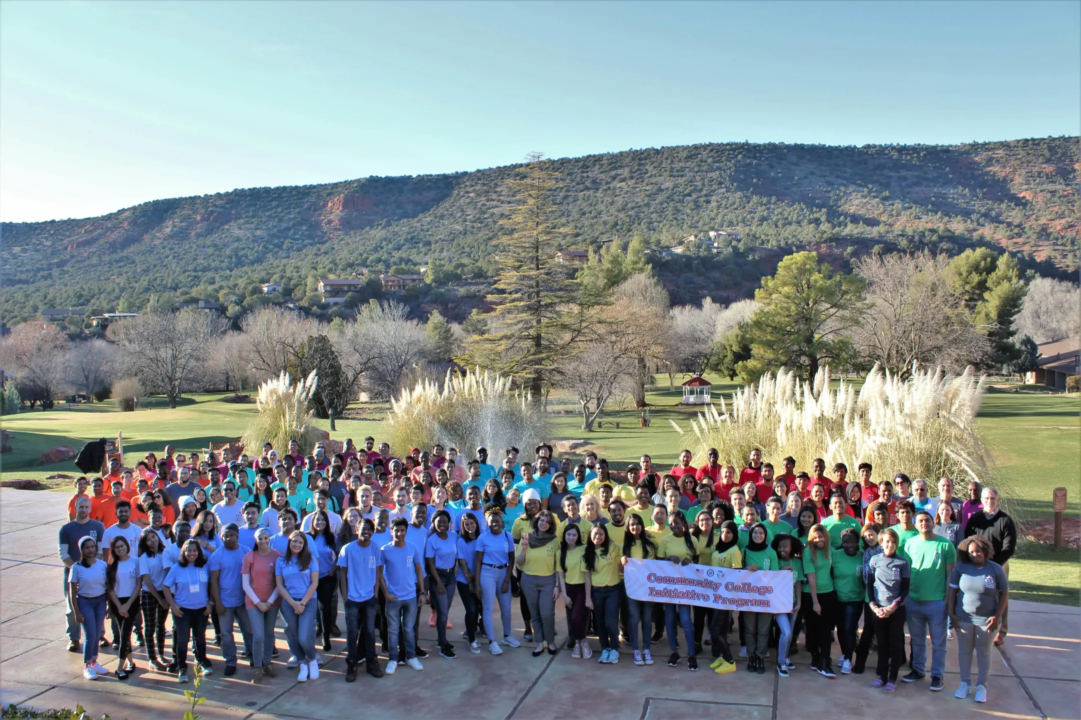 CCI staff, visiting alumni, and the president of NOVA Community College with the 2018-19 CCI cohort in Sedona, AZ.