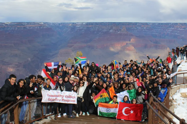 The 2018-2019 CCI cohort at Mather Point on the southern rim of the Grand Canyon.