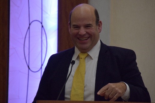 Ethan-Rosenweig, Deputy Assistant Secretary for Academic Programs at the Bureau of Educational and Cultural Affairs welcomes the CCI participants. (Photo taken by Hashem Helmi)