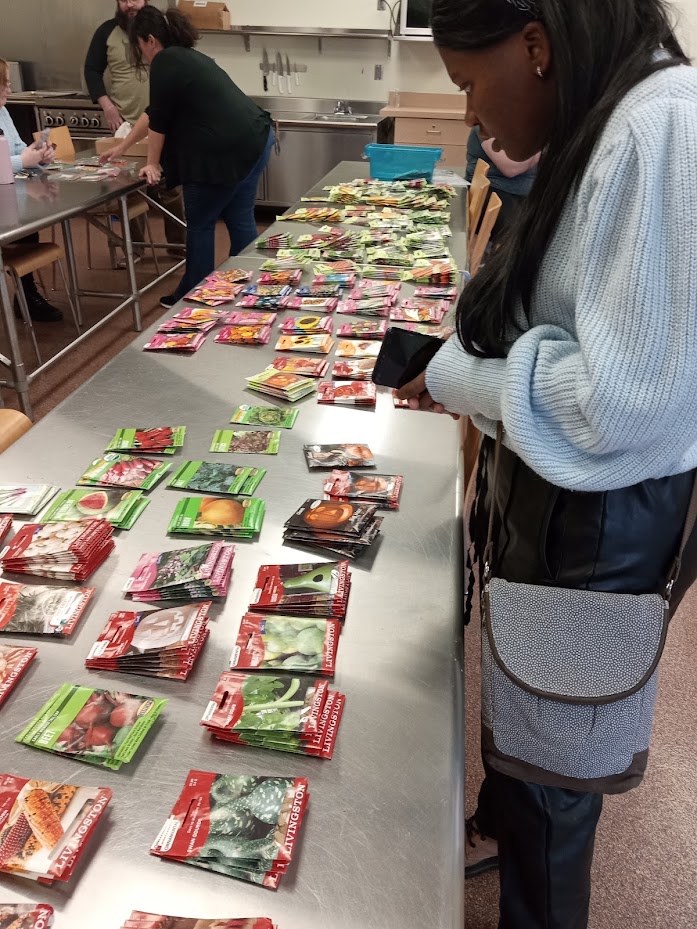 Student Choosing Seeds