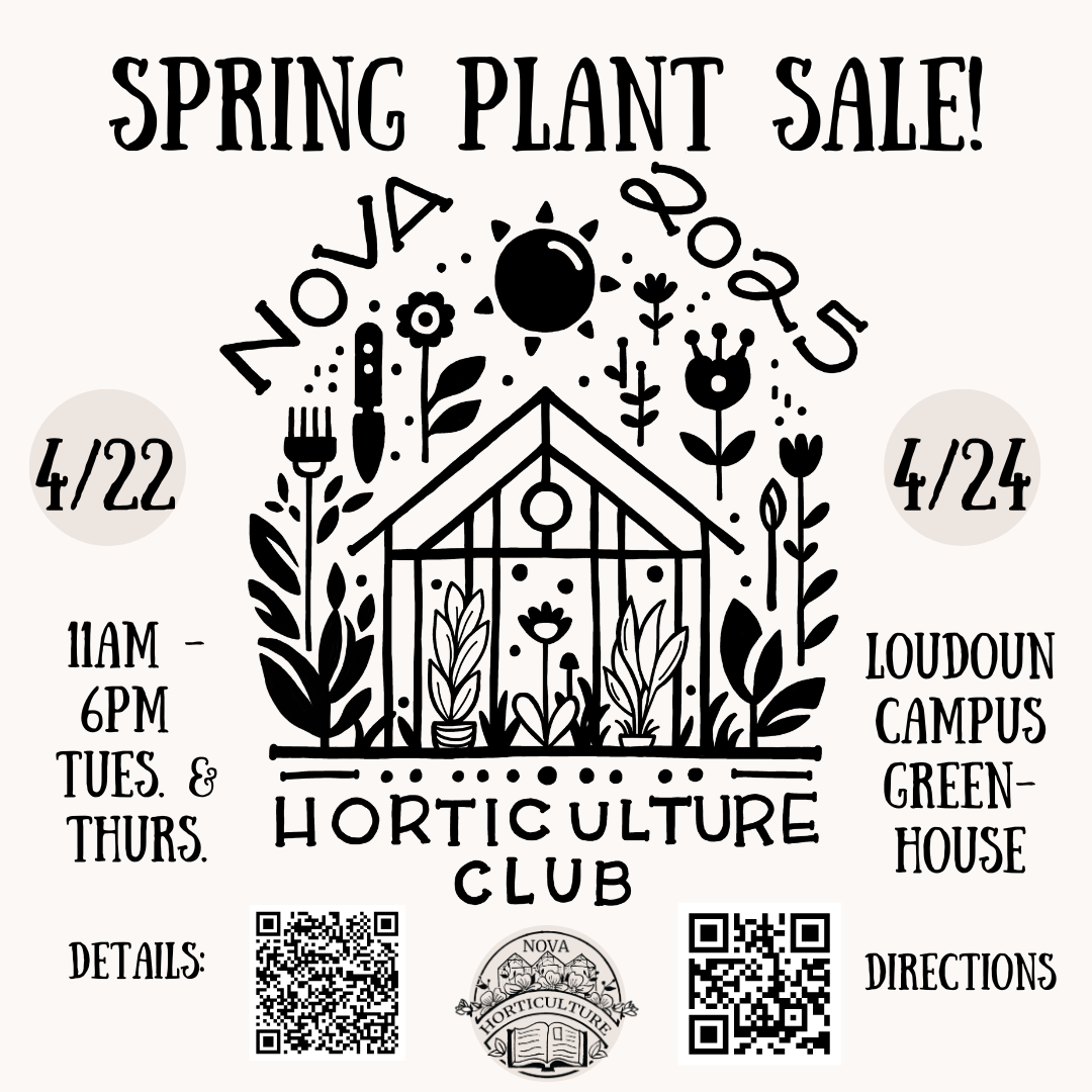 A flyer for the NOVA Horticulture Spring 2025 Plant Sale