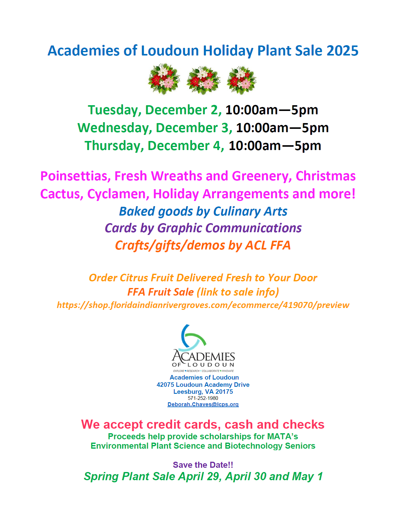 Academies of Loudoun Plant Sale Winter 2025