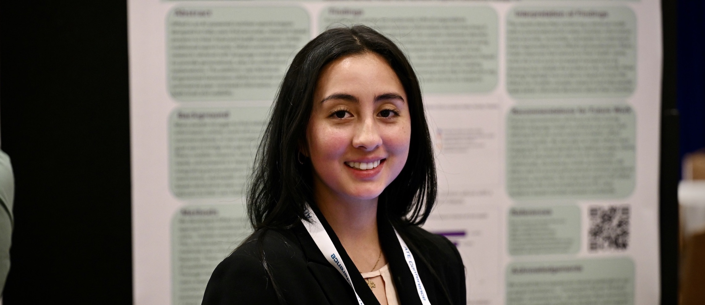 A photo of Lina Chimasuque smiling at the camera during the ATE PI Conference in Washington D.C.