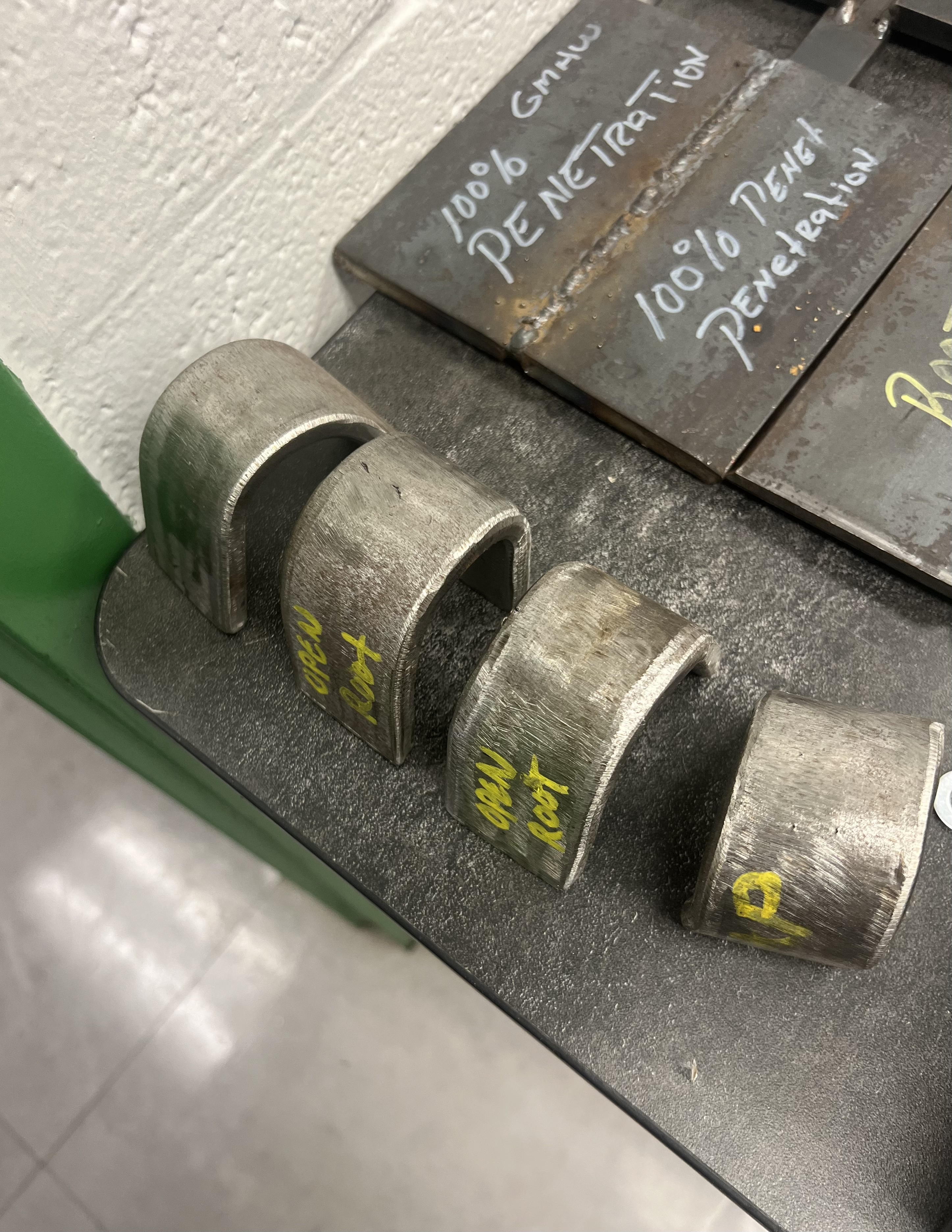welded metal from students weld test