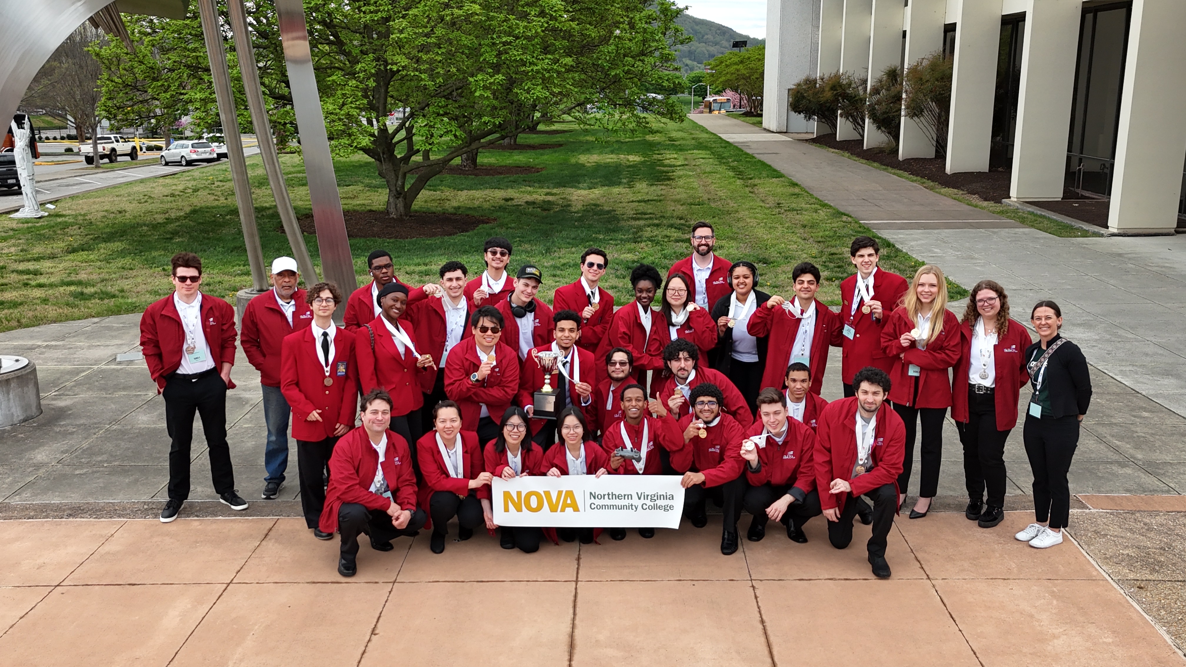 NOVA SkillsUSA Team at VA States 2025 with their medals